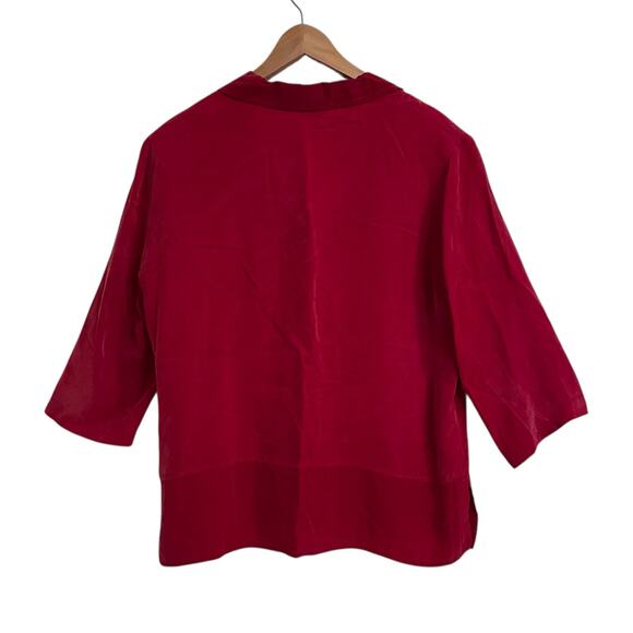 Vintage Rabbit Rabbit Rabbit Cold Rayon One Button Shirt Jacket Top Sz 16 - Picture 4 of 5